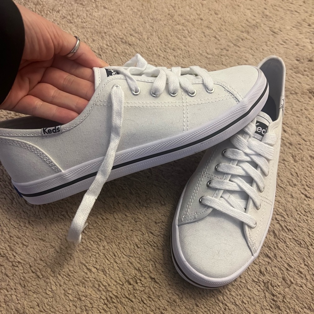 Keds Classic White Lace-Up Sneakers